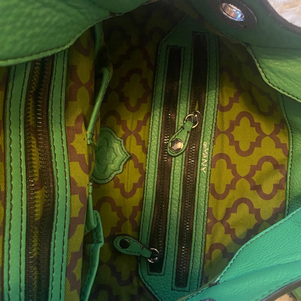 OrYANY Leather Slouchy Emerald Green Shoulder Bag - Picture 6 of 8
